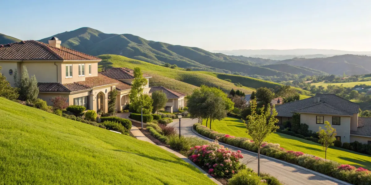 Finding affordable homeowners insurance for homes on a hillside near California.