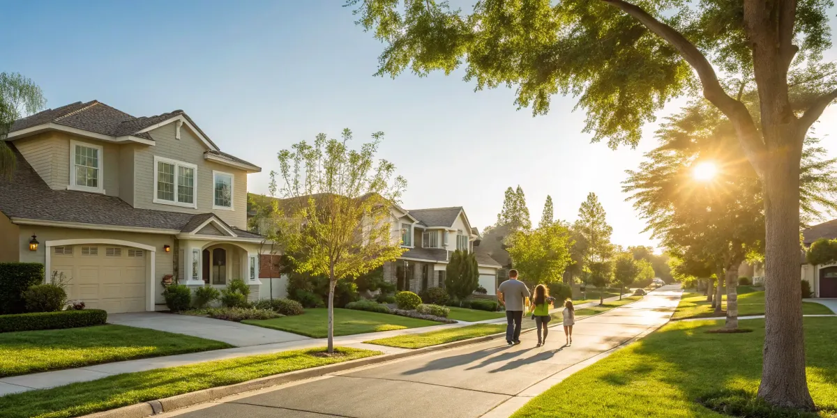 A California neighborhood with homes protected by FAIR Plan alternatives.