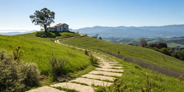 A California home on a hillside protected by admitted insurance carriers.