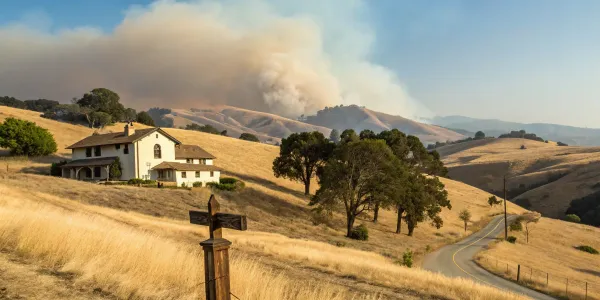 California home in a high fire-risk area under the 2025 insurance moratorium.