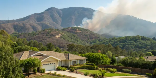 A home needing the best insurance coverage in a high fire risk area of California.