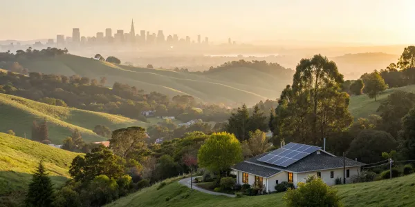 A modern home in the California hills, where new insurance options are now available.