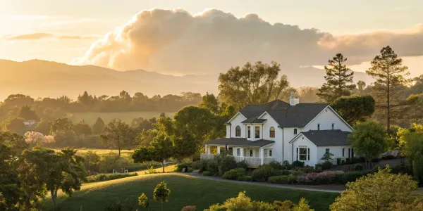 A modern home in the California hills covered by a new homeowners insurance company.