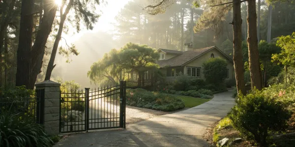 California home in a wooded area, a focus of the homeowners insurance market update.